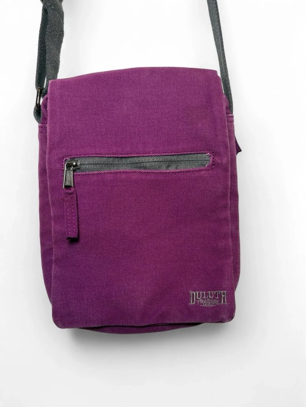 Duluth Trading Co. Purple Canvas Crossbody Bag